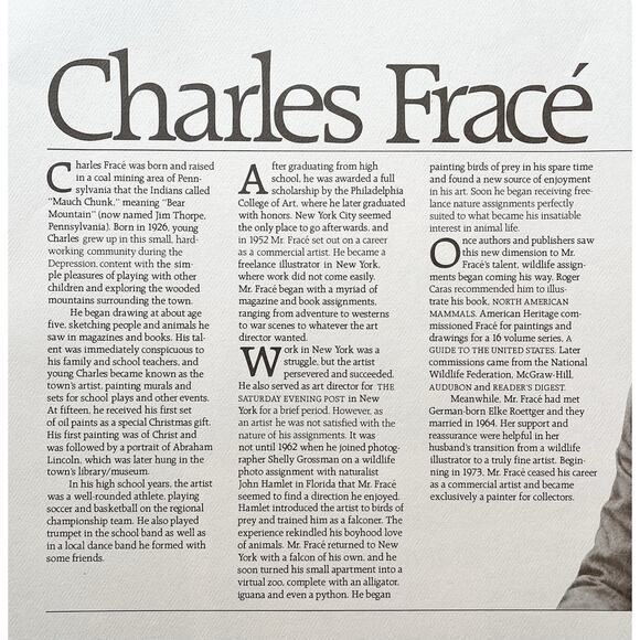 1983 Charles Fracé “A Moment’s Rest, Cheetah” Signed Large Print w/COA 32”X24” - Picture 3 of 10